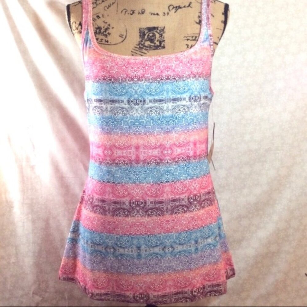 Ruff Hewn striped multicolor cami NWT 1X - Picture 4 of 4